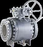 Flanged industrial ball valve with handwheel