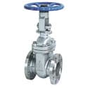 Industrial flanged gate valve with handwheel