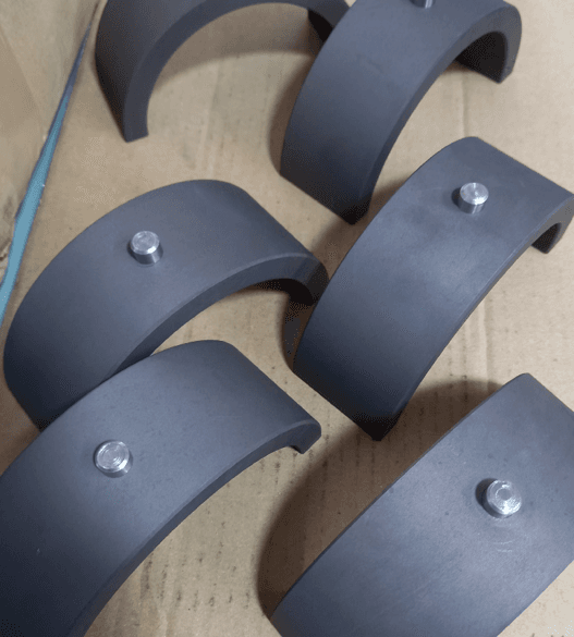 Copper impregnated carbon bush components